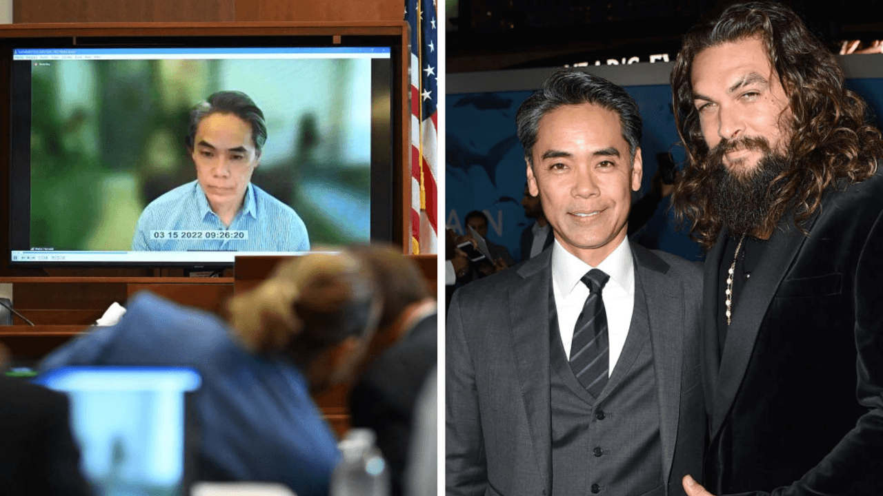 Walter Hamada y Jason Momoa