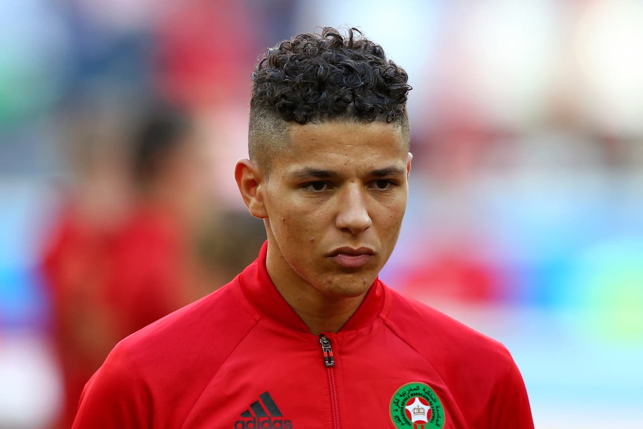 SAINT PETERSBURG, RUSSIA - JUNE 15: Amine Harit of Morocco looks on during the 2018 FIFA World Cup Russia group B match between Morocco and Iran at Saint Petersburg Stadium on June 15, 2018 in Saint Petersburg, Russia. (Photo by Alex Livesey/Getty Images)