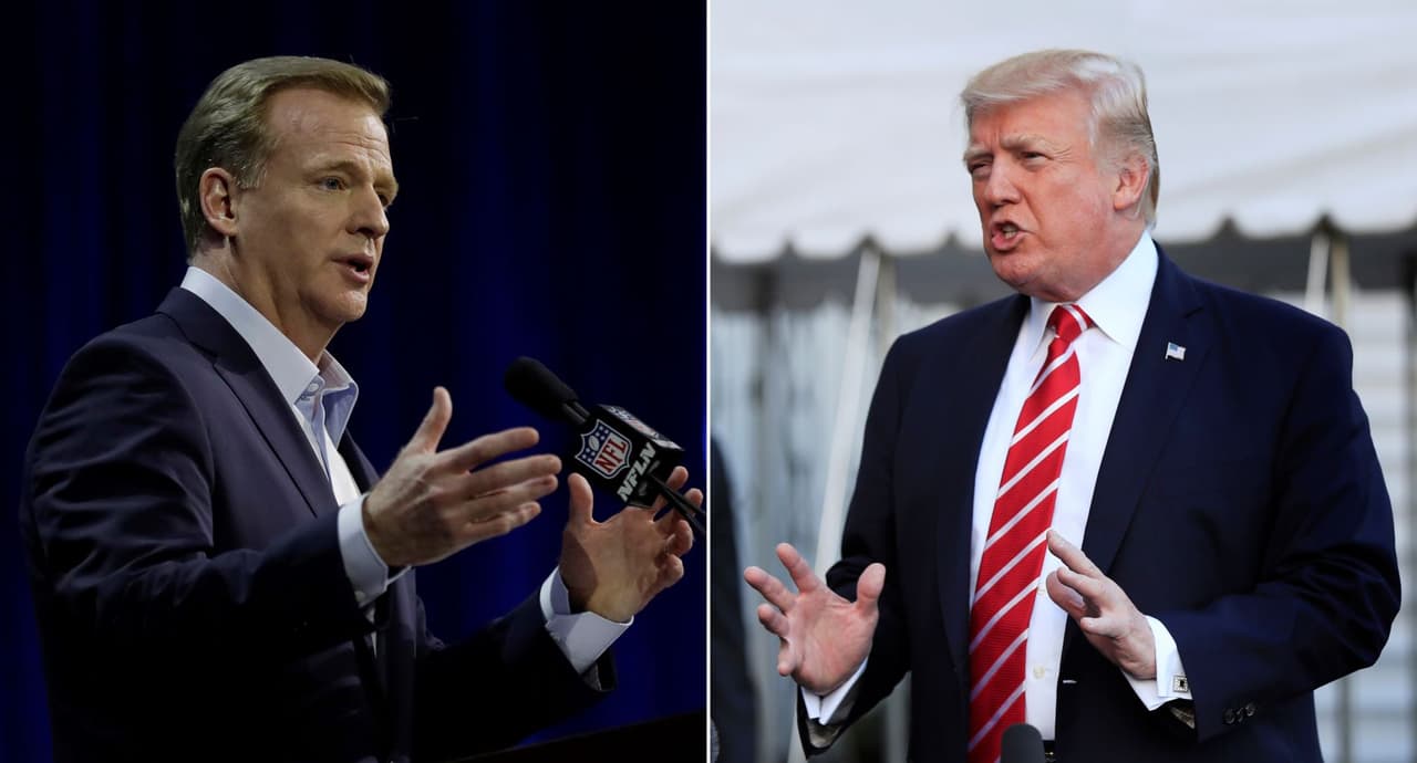 Trump cuestiona a Goodell: ¿Está bien que los jugadores se arrodillen?