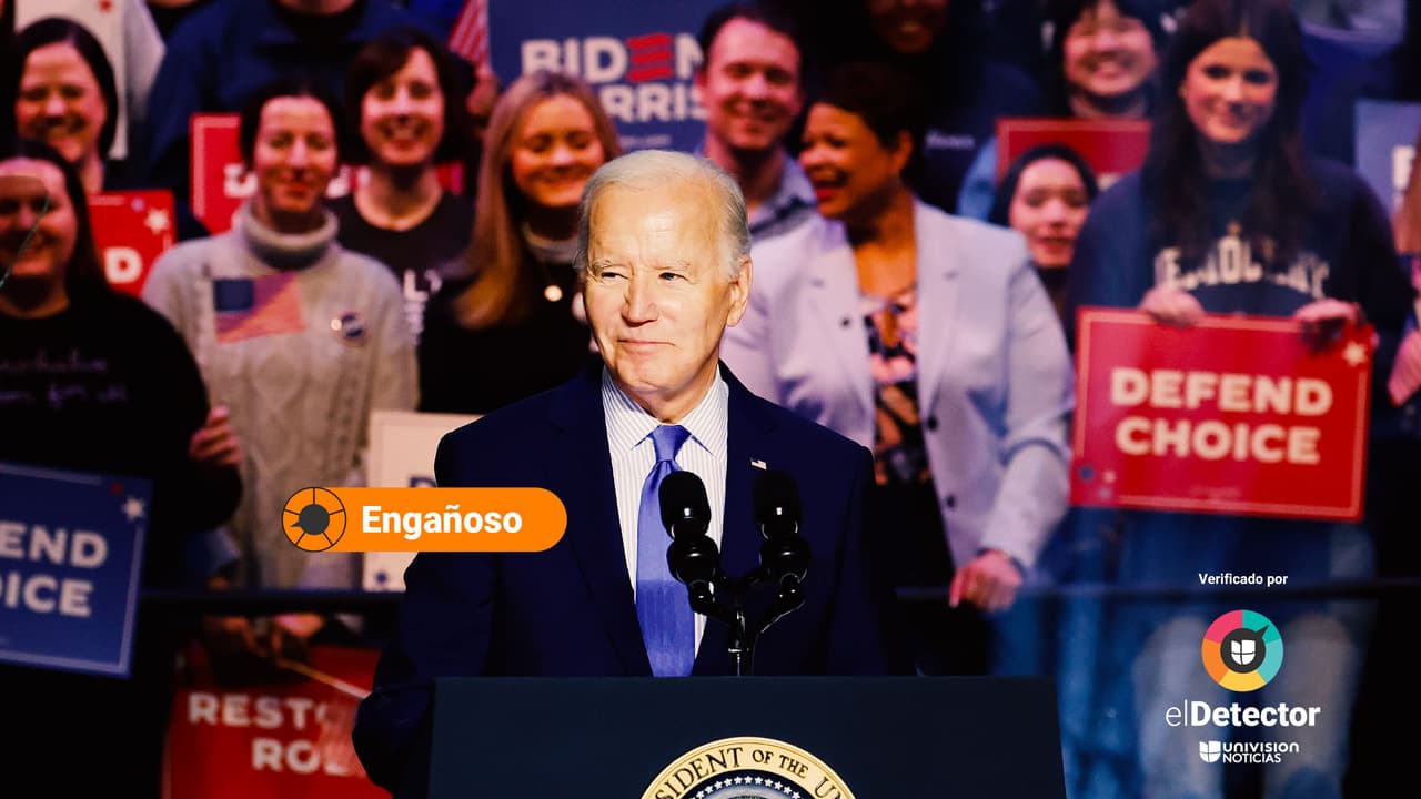 Biden es engañoso al decir que Trump propuso que haya “castigo para las mujeres que ejerzan su libertad reproductiva”