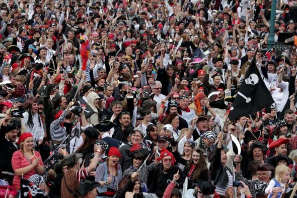 Desde esta vista aérea se observa la gran asistencia.