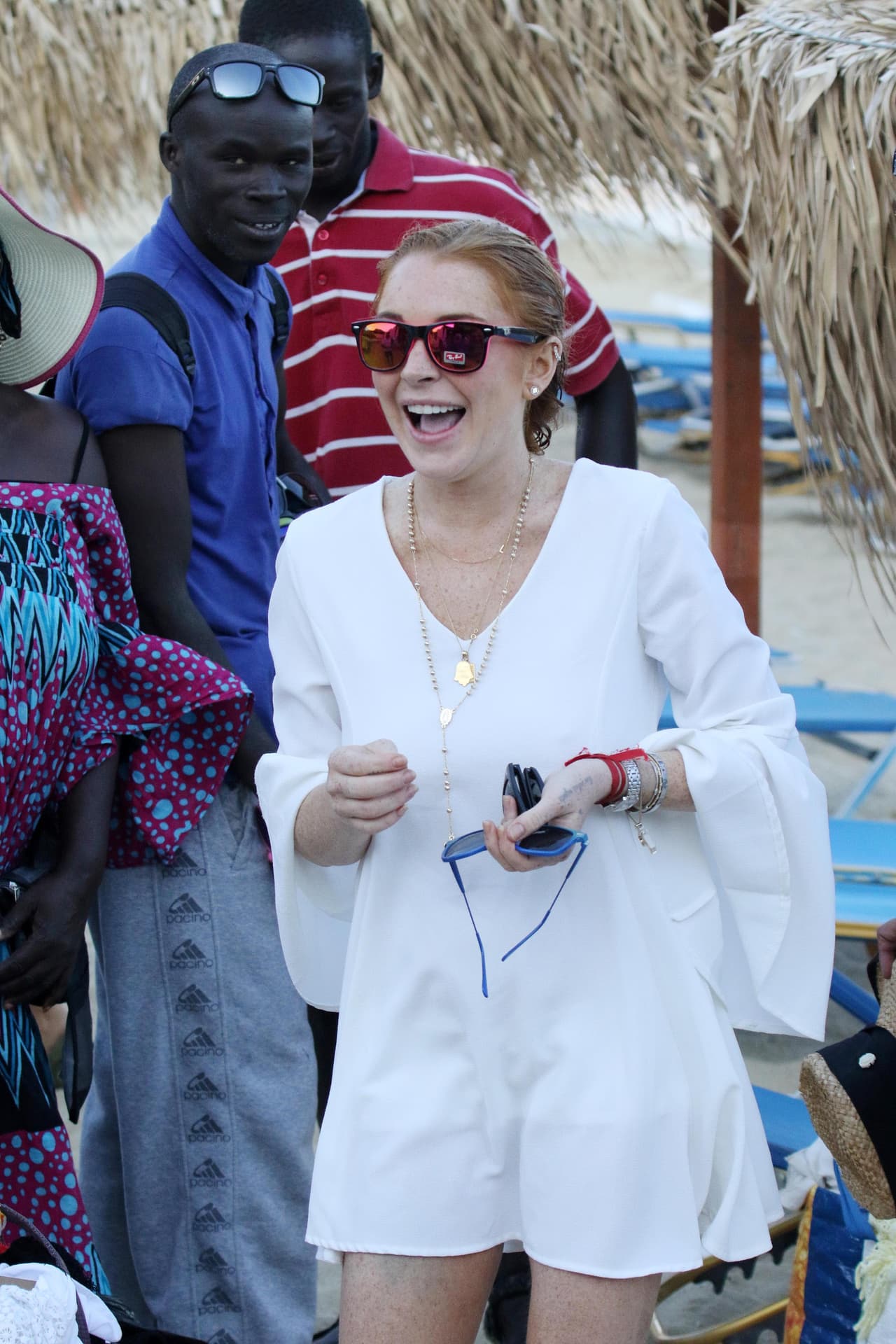 Se la pasó de maravilla en Mykonos.