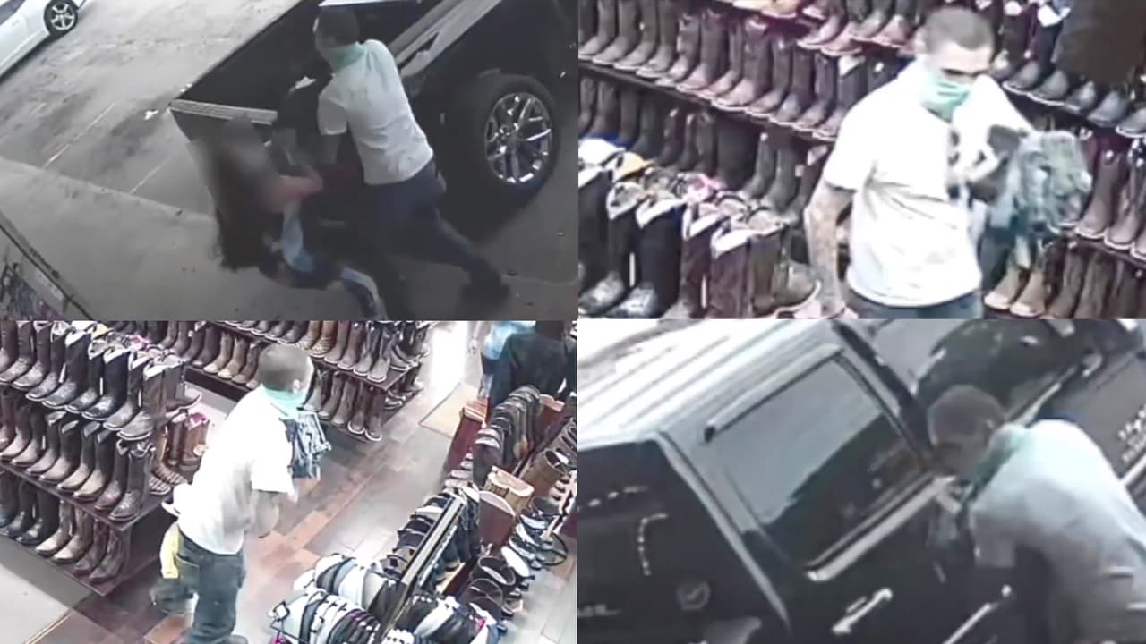Empleada trata de impedir el robo de varios jeans de una tienda en la calle Gessner en Houston