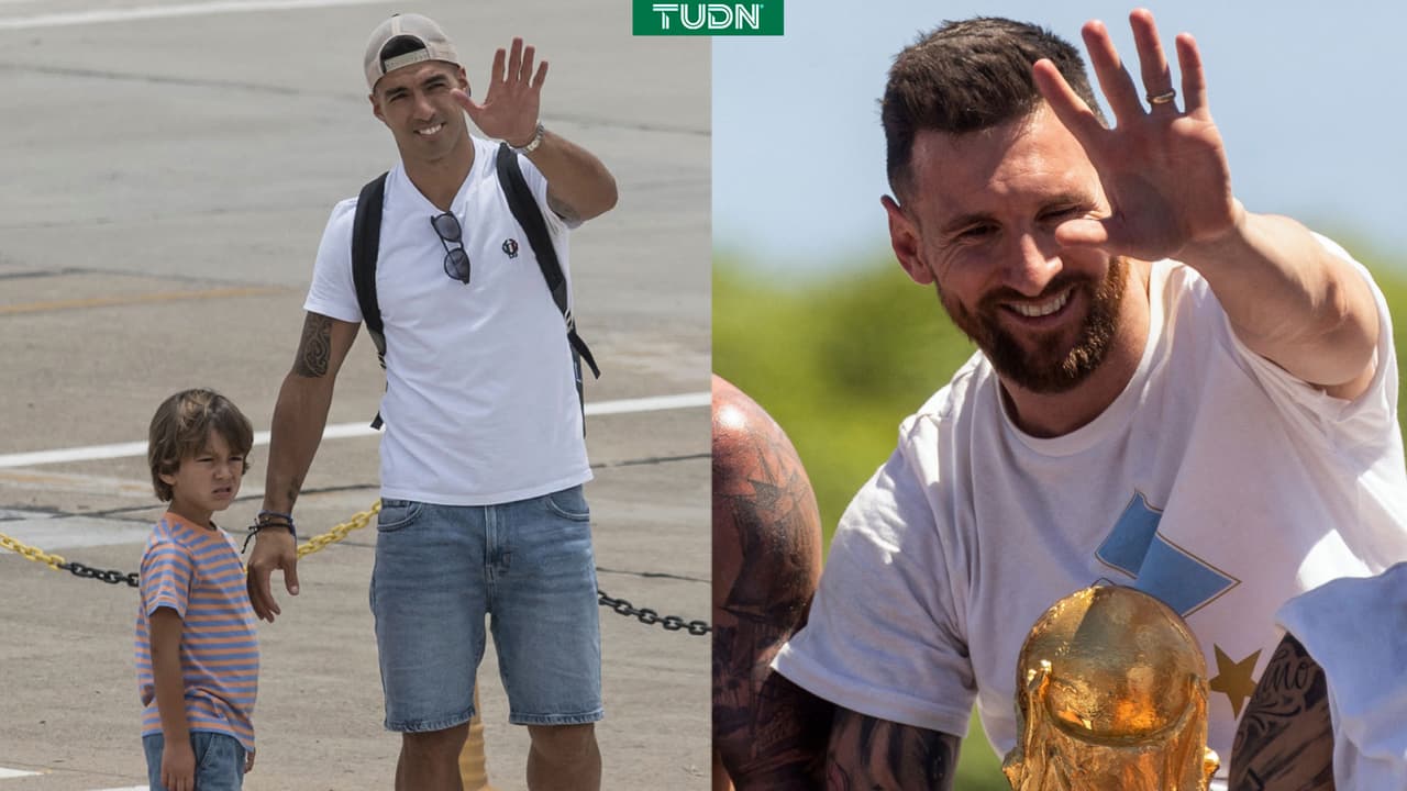 Luis Suárez aterriza en Rosario para pasar la navidad en casa de Messi