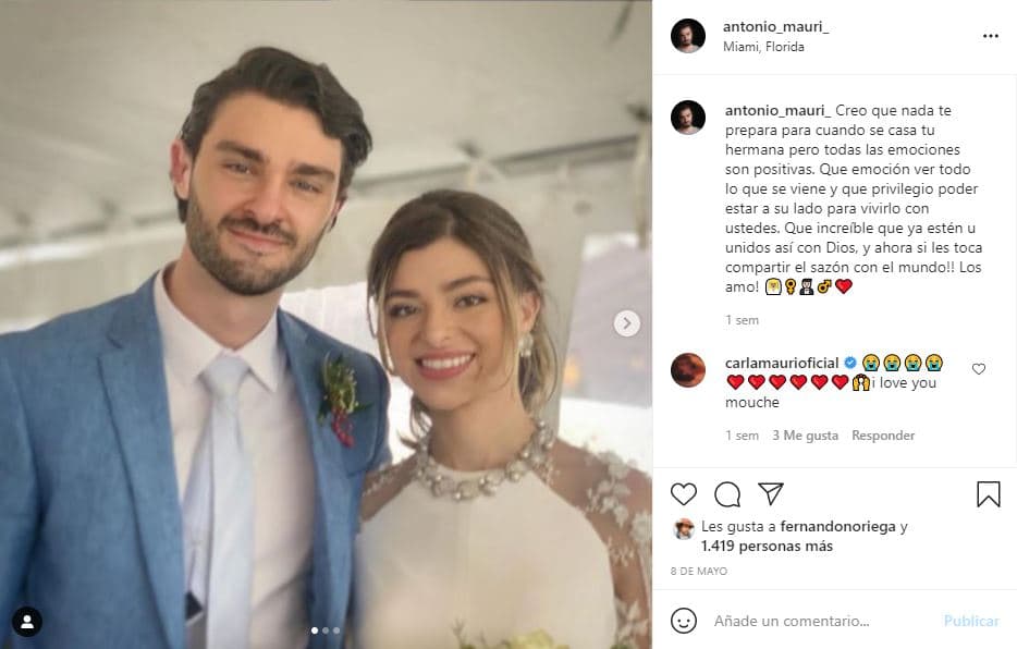 Durante la charla, Toño comentó que fue la ilusión de la boda lo que le ayudó a superar la enfermedad: "Era mi sueño y en eso vino todo este problema. Entonces yo desde que entré, me aferré con Dios a salir. Desde ahí fue una de mis metas poder lograr ese sueño, que me ayudó a tener energía, fuerza. Yo pensaba que lo tenía que lograr".