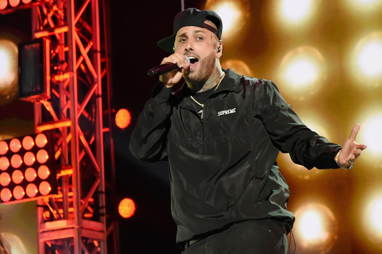 MIAMI, FL - OCTOBER 14: In this handout photo provided by One Voice: Somos Live!, Nicky Jam performs onstage at One Voice: Somos Live! A Concert For Disaster Relief at Marlins Park on October 14, 2017 in Miami, Florida. (Photo by Rick Diamond/One Voice: Somos Live!/Getty Images)