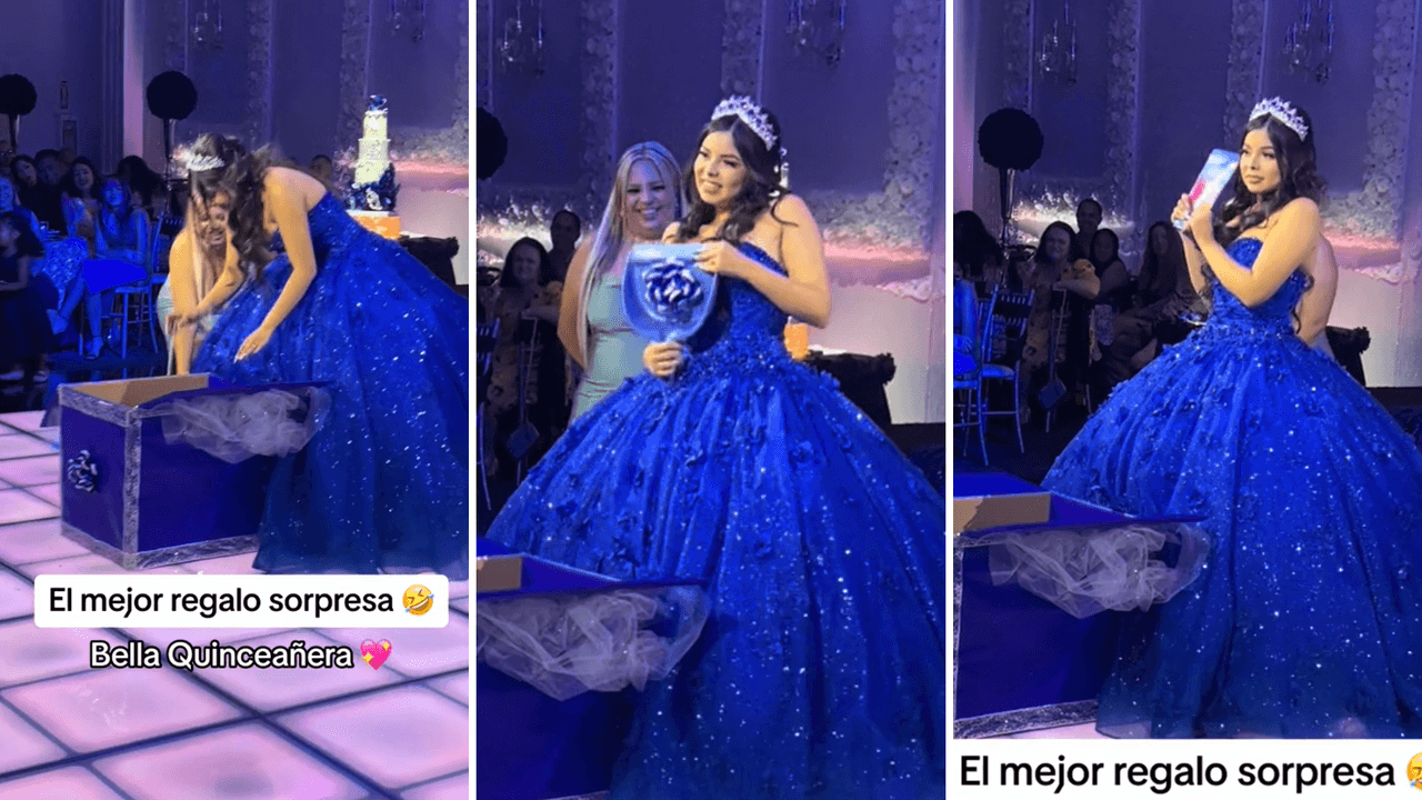 Quinceañera recibió un kit de limpieza como regalo