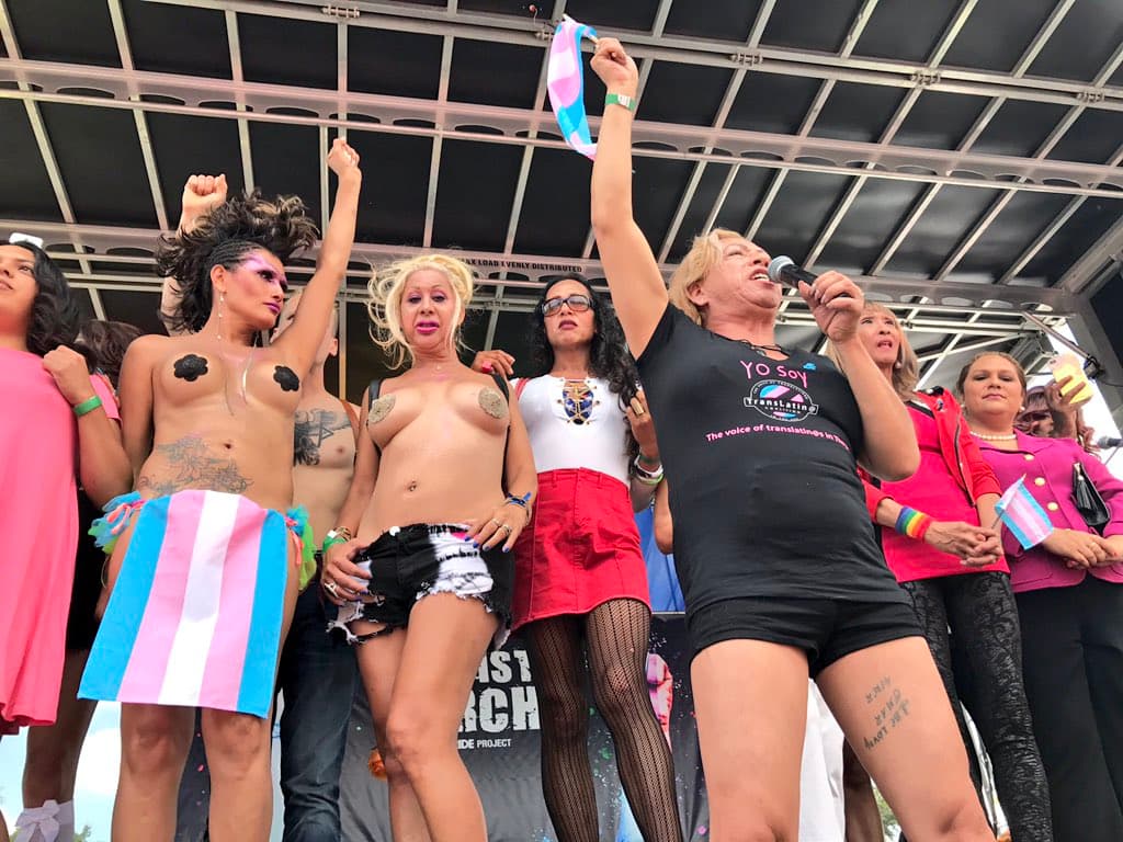 La activista e ícono del movimiento transgénero hispano en Los Ángeles, "Bamby".