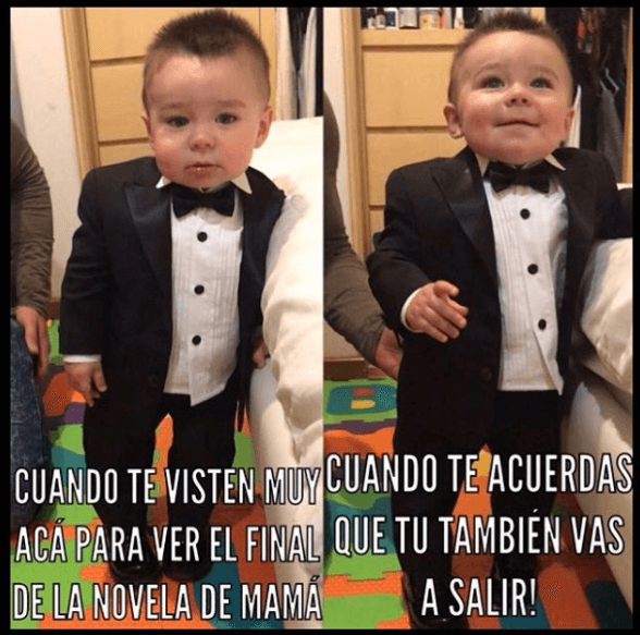 Con esta foto, la actriz presumió orgullosa el debut televisivo de Diego.