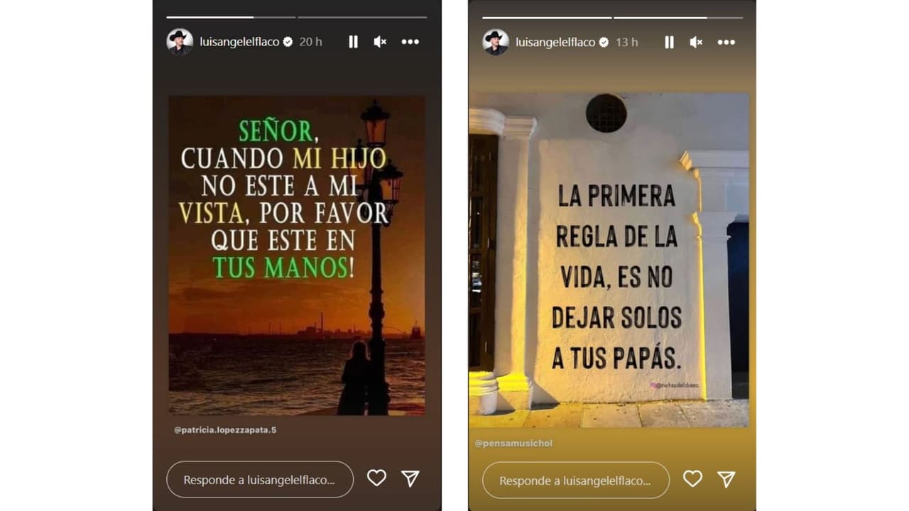 Luis Ángel 'El Flaco' publicó estas imágenes en sus historias de Instagram.