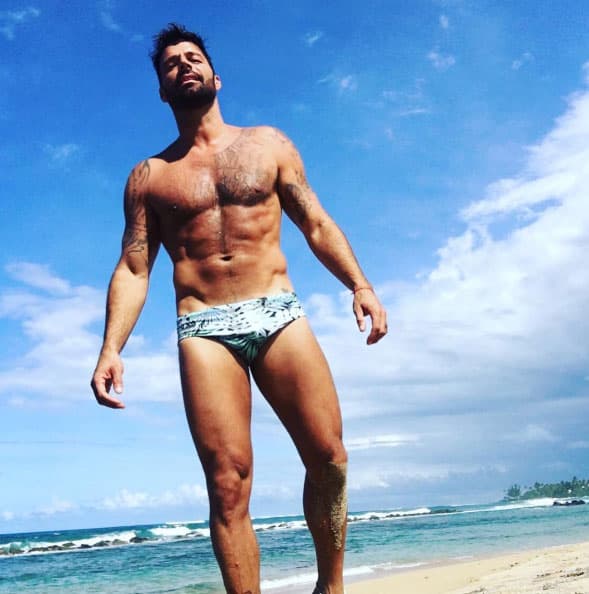 Ricky Martin presumió su trabajado físico en Instagram