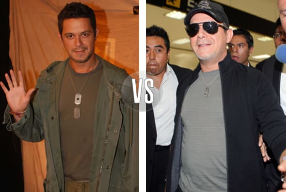 Alejandro Sanz es otra de las estrellas a las que se le ha visto con libritas de más, y en la barriga se le nota.