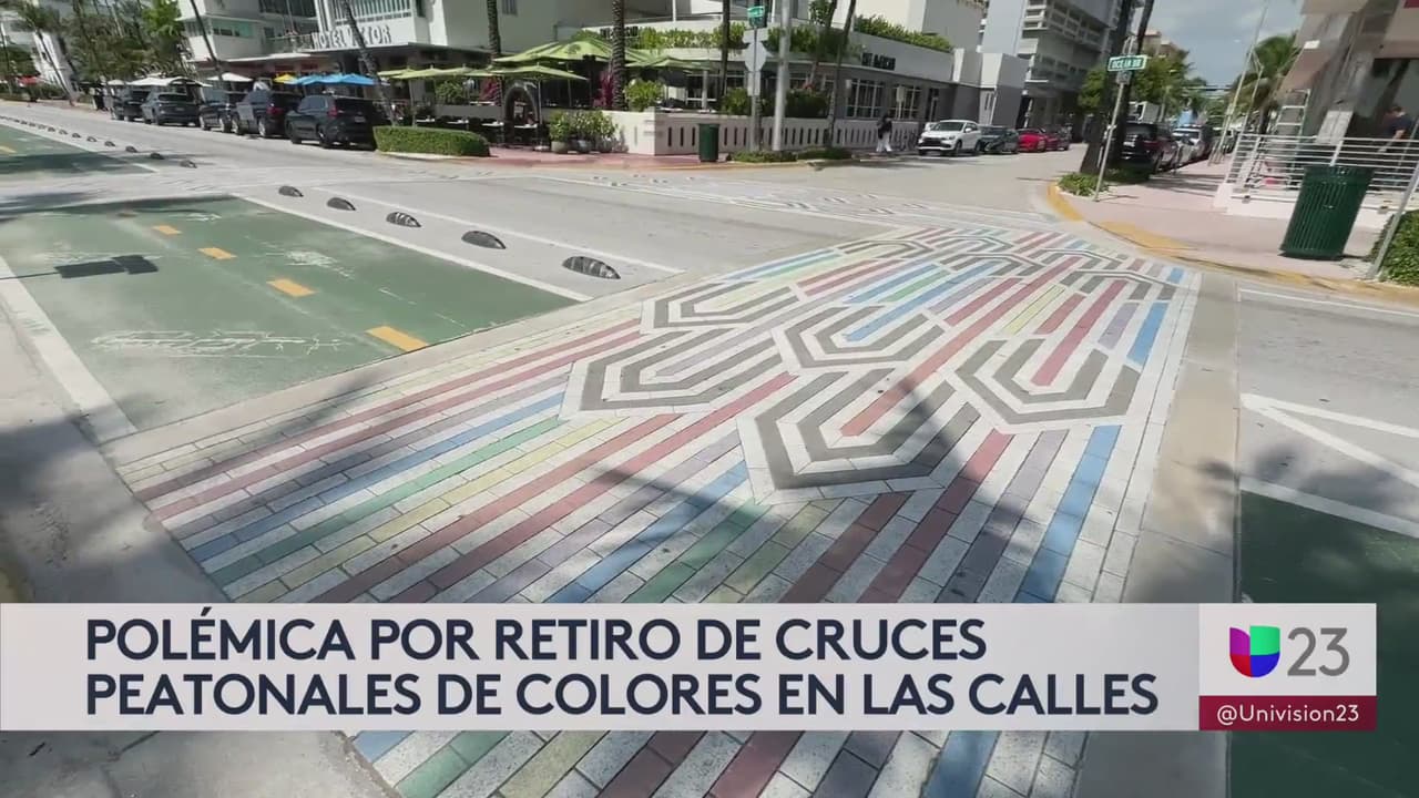Buscan mantener colorido cruce peatonal de Miami Beach