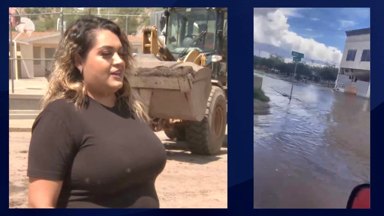 “Aquí me estacioné y digo yo 
<i>wow</i>, esto no pasa seguido. Esto es increíble”, dijo Lupita Martínez, grabó video viral de las inundaciones que se registraron en Miami, Arizona. 
<br>