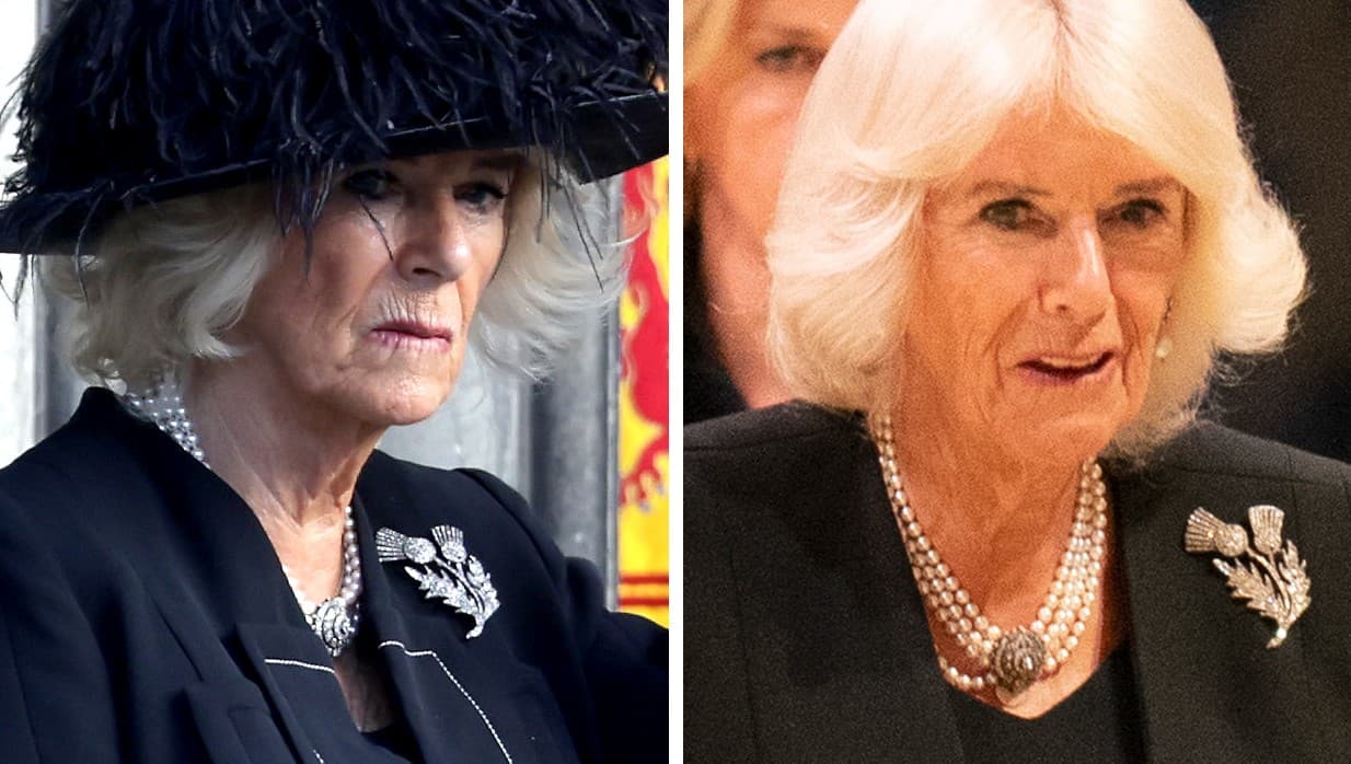 La reina consorte Camilla también ha aprovechado para homenajear a la soberana al usar un
<a href="https://www.univision.com/famosos/camilla-parker-reina-consorte-joya-reina-isabel-ii">prendedor que Isabel II le obsequió</a> y que es una pieza histórica.
<br>