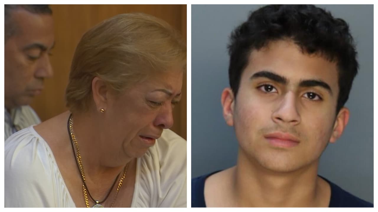 Derek Rosa,
<a href="https://www.univision.com/local/miami-wltv/policia-adolescente-13-anos-asesina-su-mama-en-hialeah" target="_blank">el adolescente de 13 años acusado de asesinar a su mamá Irina García, de 39 años, en Hialeah</a>,
<b> se declaró no culpable este martes en una corte de Miami-Dade.</b>