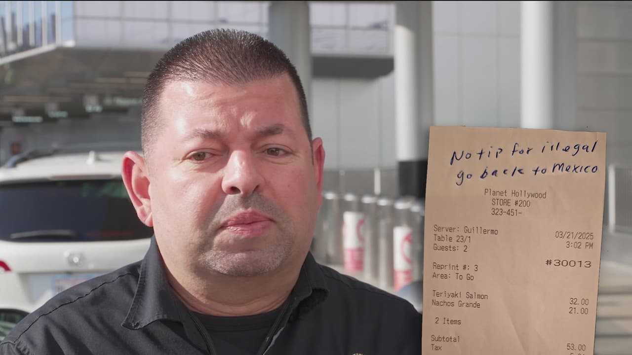 “No hay propina para ilegales”: mesero hispano recibe mensaje racista en restaurante de Los Ángeles