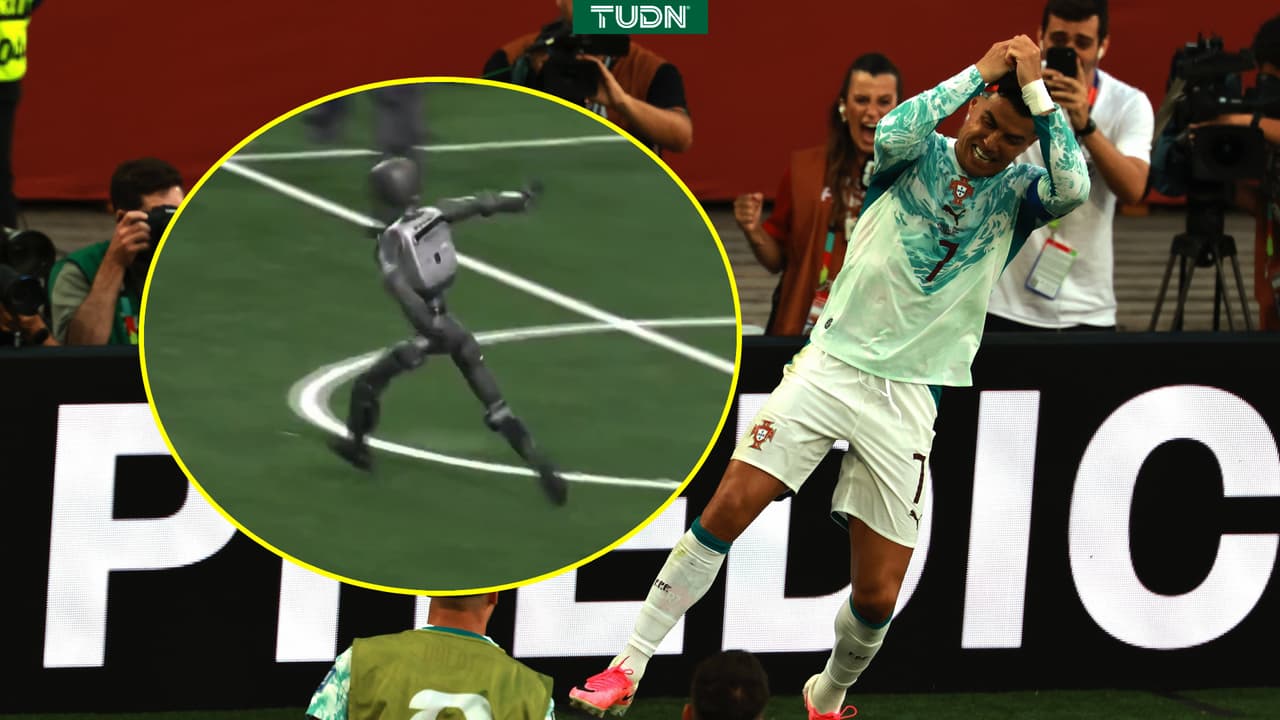 Robot chino celebra como Cristiano Ronaldo y se hace viral en redes sociales