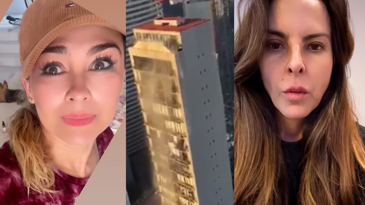 Aracely Arámbula y Kate del Castillo viven susto de sus vidas ante "fuerte" sismo en México: video 