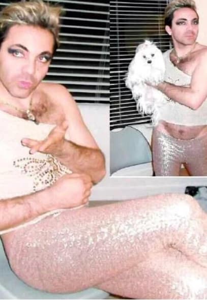 El maquillaje en su rostro no deja de llamar la atención, además, posó con su propio estilo para las fotografías. Cristian no para de dar de qué hablar, apenas a finales de junio de 2015 se metió en otro escándalo. **Foto tomada de Twitter.