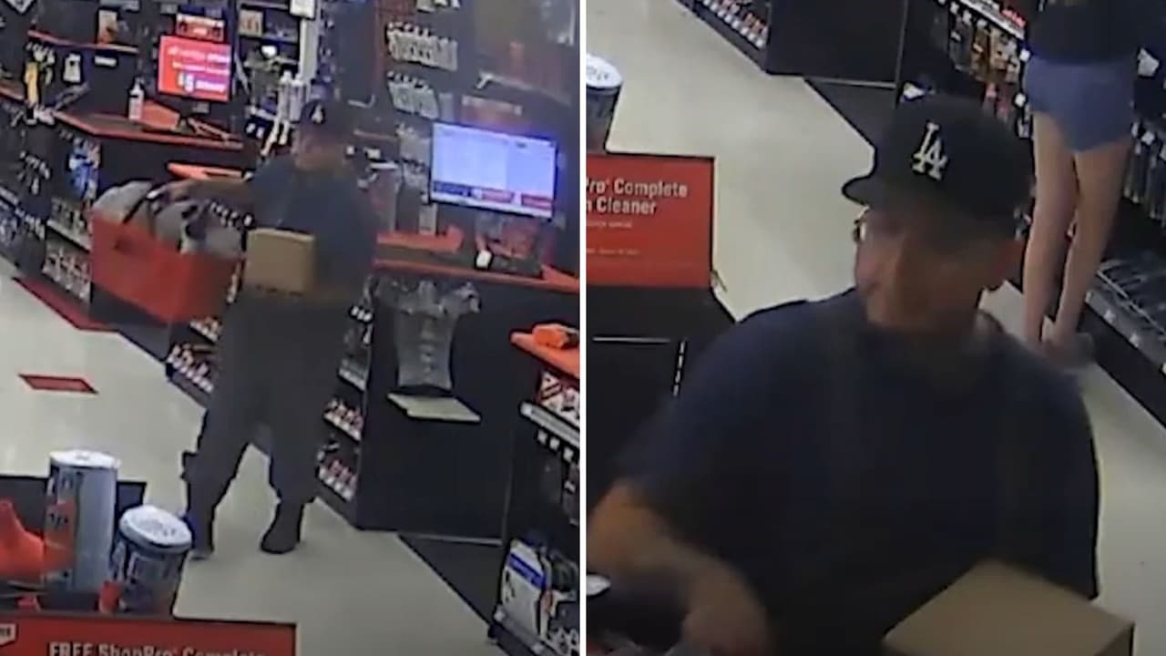 <b>En video 📹 </b>La policía de Fort Worth, en Texas, busca a un hombre que robó varios cientos de dólares en productos de una tienda AutoZone. El sospechoso salió caminando con la mercancía y, cuando un empleado intentó detenerlo, lo amenazó con atropellarlo. Huyó en una Toyota Tundra con placas de Texas VJN-8340.