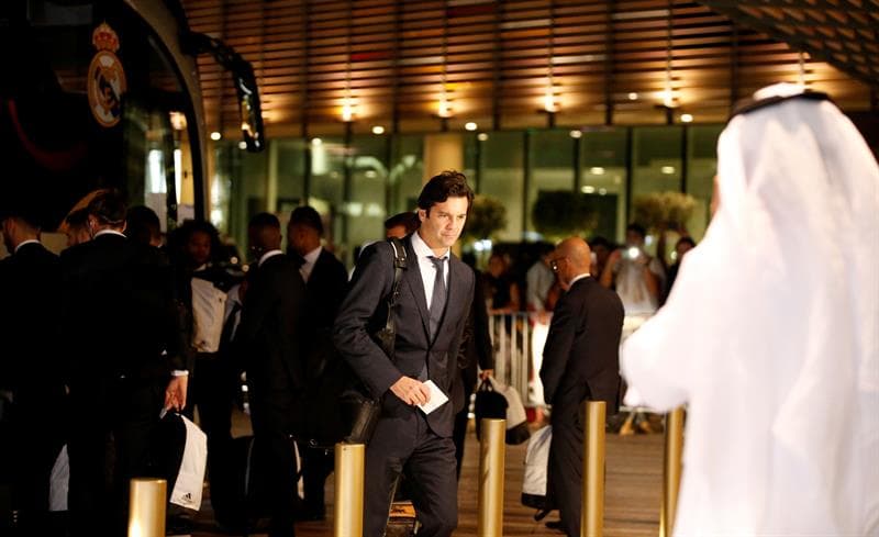 Los integrantes de Real Madrid llegaron a Abu Dhabi (Emiratos Árabes Unidos) para enfrentar en la Semifinal al Mundial de Clubes contra Kashima Antlers y mantenerse como campeón defensor del torneo.