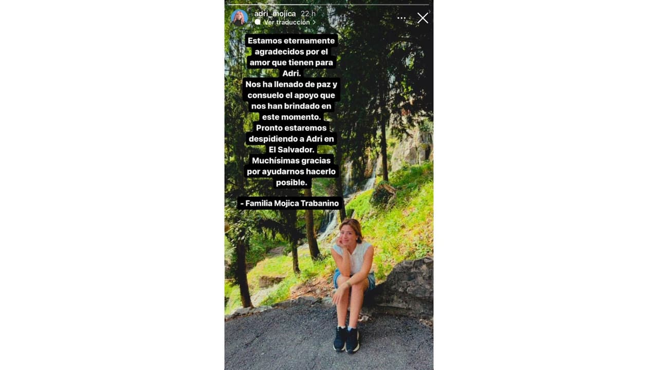 Adri Mojica será sepultada en El Salvador.