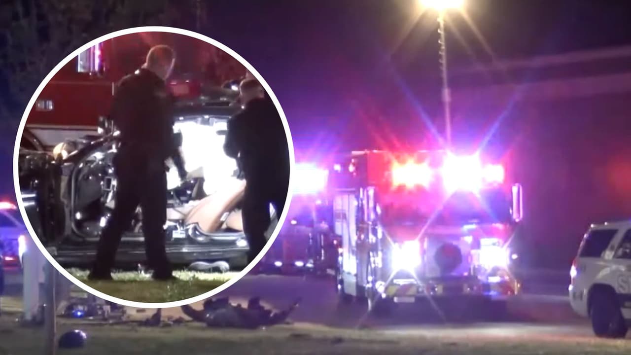 Persecución policial termina con dos sospechosos estrellándose contra un poste eléctrico al norte de Houston