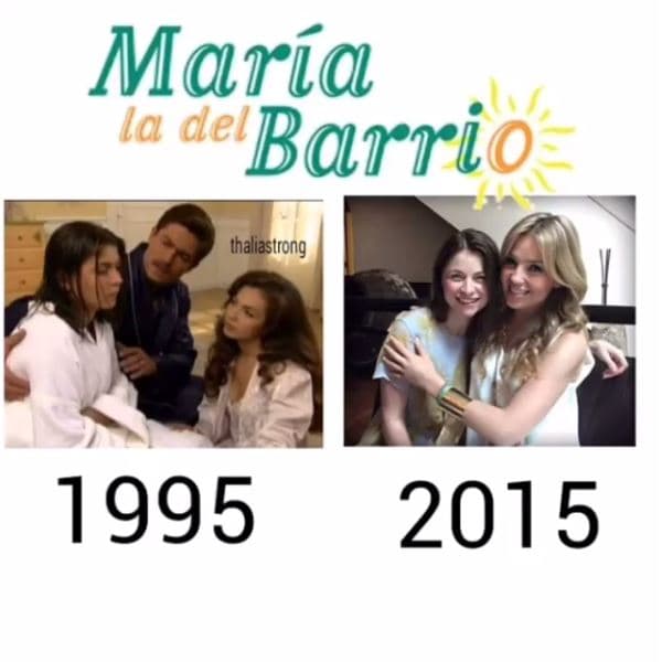 En esta foto vemos a la familia ficticia 'De la Vega Hernández' hace más de 20 años y lo que queda de ella actualmente.