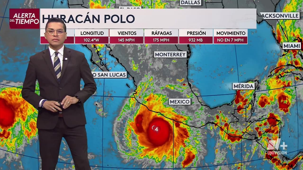 Alerta doble en EEUU: el poderoso huracán Polo azota México y amenaza con inundaciones y tormentas a varios estados