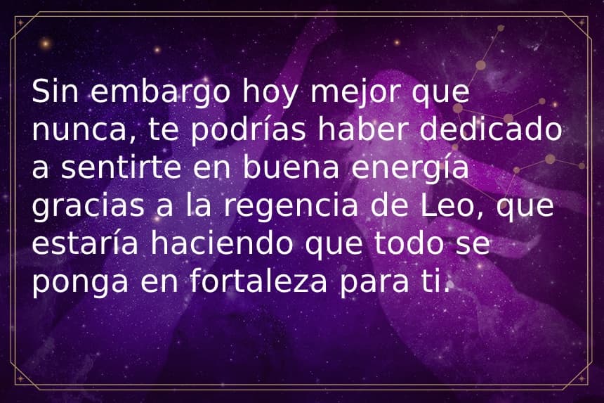 Virgo 8 de noviembre 2020