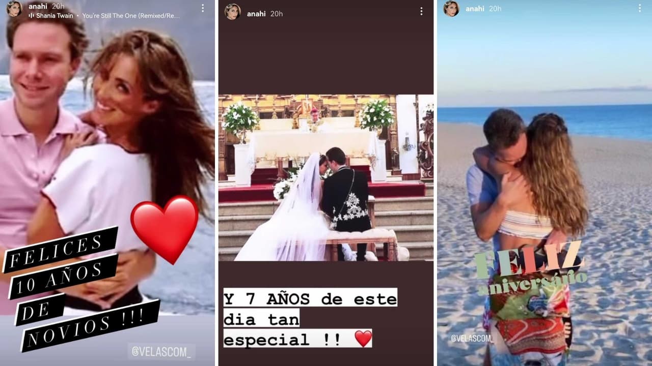 El 25 de abril, Anahí compartió en sus Historias de Instagram diversas fotografías en las que aparece con su esposo Manuel, esto para 
<a href="https://www.univision.com/famosos/anahi-y-manuel-velasco-coello-celebraron-10-anos-de-relacion-con-romanticas-fotos-y-mensajes">celebrar que cumplieron 10 años</a> de haber comenzado su historia de amor.
<br>