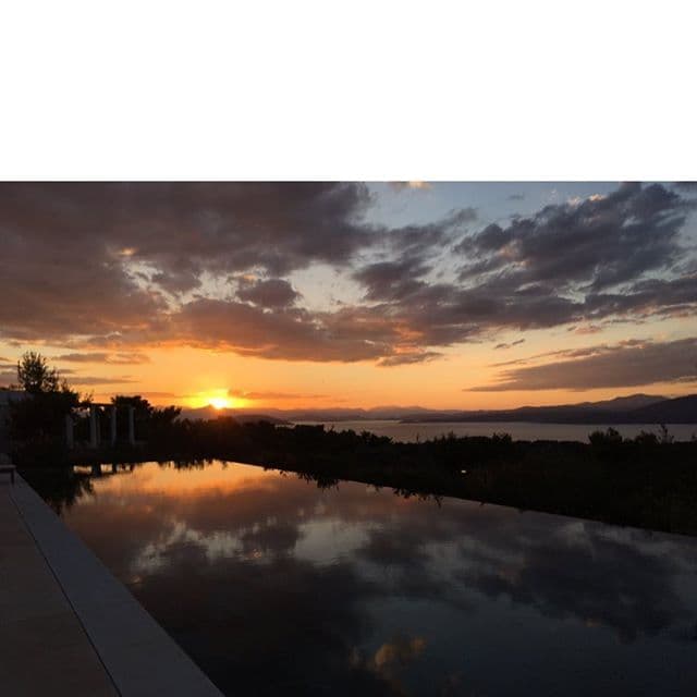 La piscina del lugar donde se quedaron.