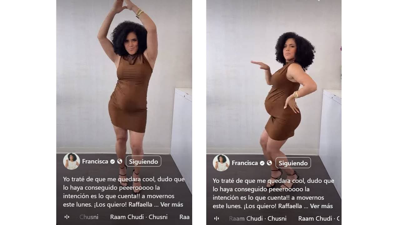 Francisca se dejó ver bailando en Facebook.