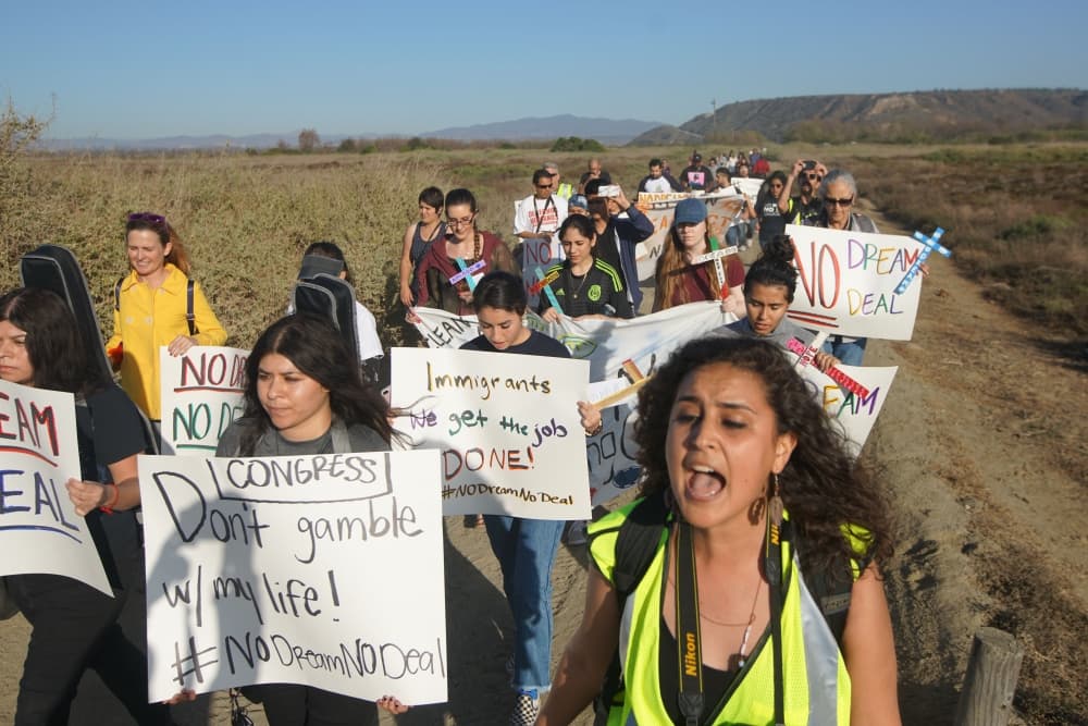La marcha de los dreamers ocurrió en la víspera del plazo que tenía el Congreso de EEUU para aprobar el presupuesto.