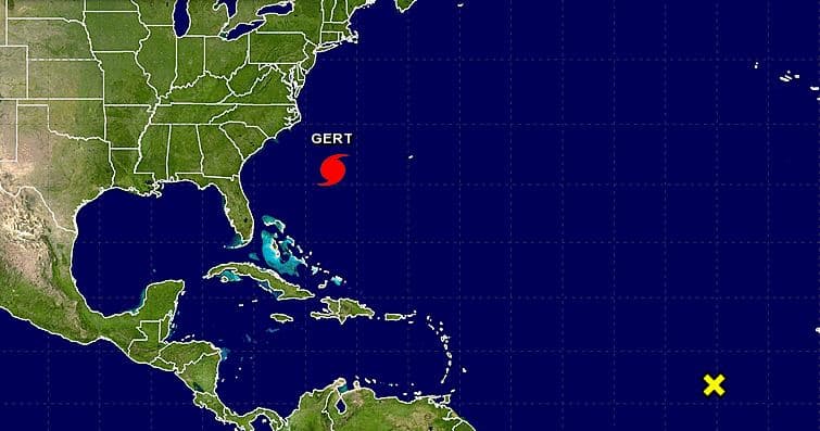 Gert se convierte en huracán en el Atlántico, próximo a las islas Bahamas