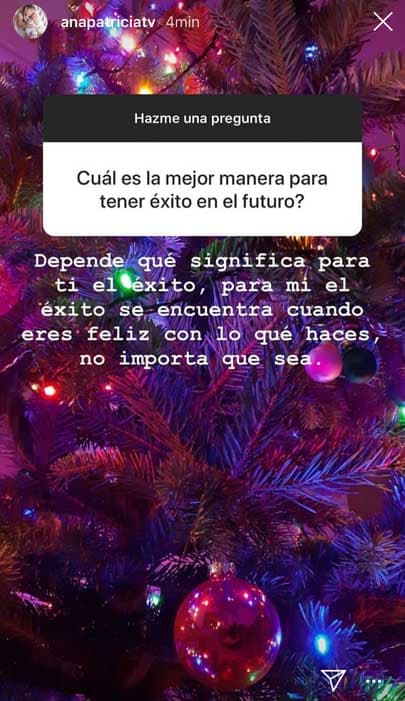 Ana Patricia respondió a las preguntas de sus seguidores en Instagram.