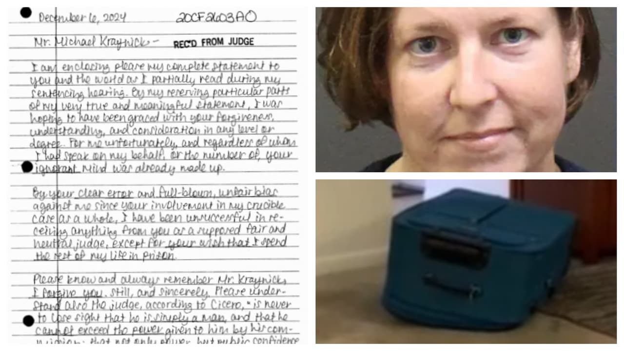 "No soy asesina, soy una sobreviviente": Sarah Boone, condenada por dejar morir a su novio en una maleta, escribe una carta al juez