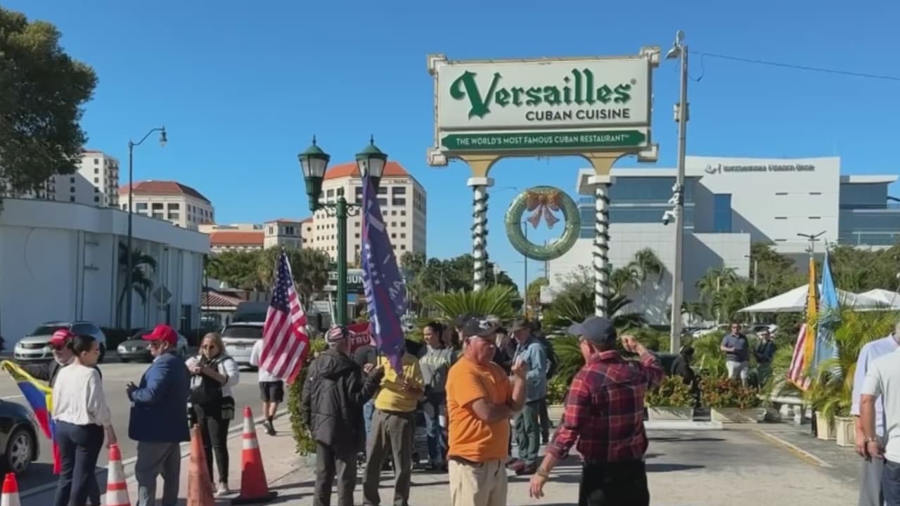 “¡Libertad!”: Cubanos se unen a celebración del pueblo venezolano en Miami por la captura de Maduro