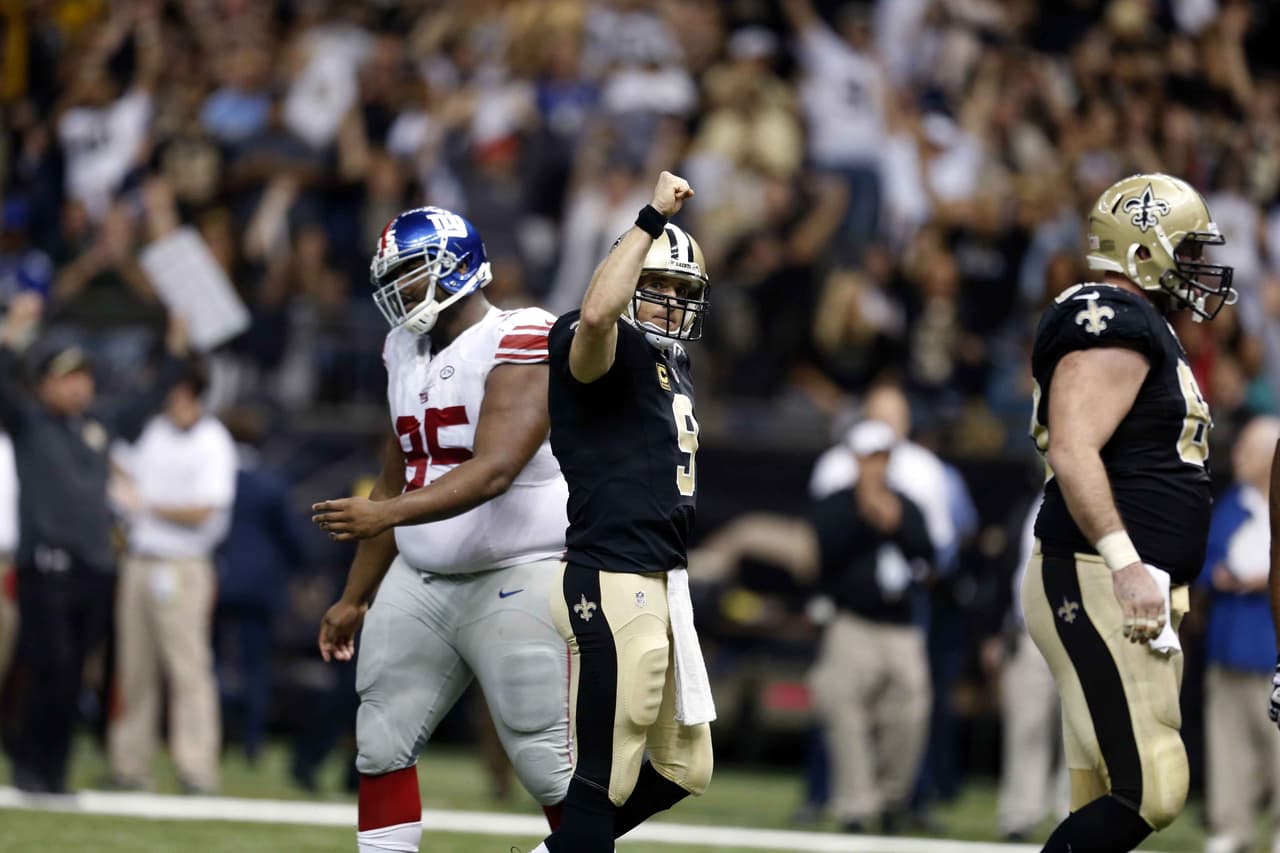 Saints 52-49 Giants: Histórico Drew Brees llevó a New Orleans a un triunfo mágico en casa