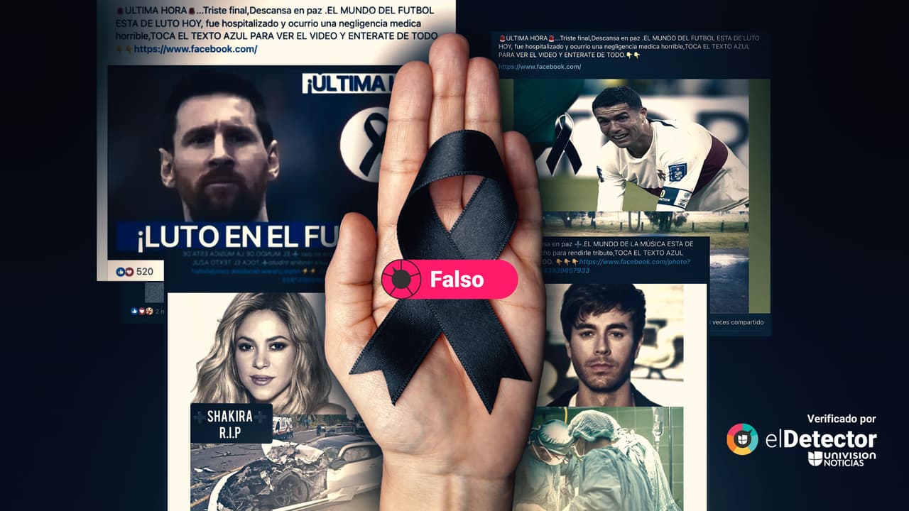 Es falso que Shakira, Messi, Cristiano Ronaldo o Enrique Iglesias hayan muerto: es un patrón de desinformación en Facebook 