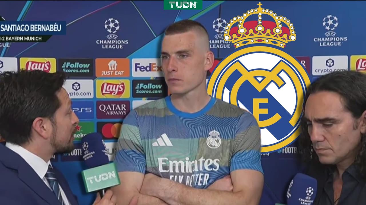 Andriy Lunin puntualiza fallas del Real Madrid ante el Bayern Múnich
