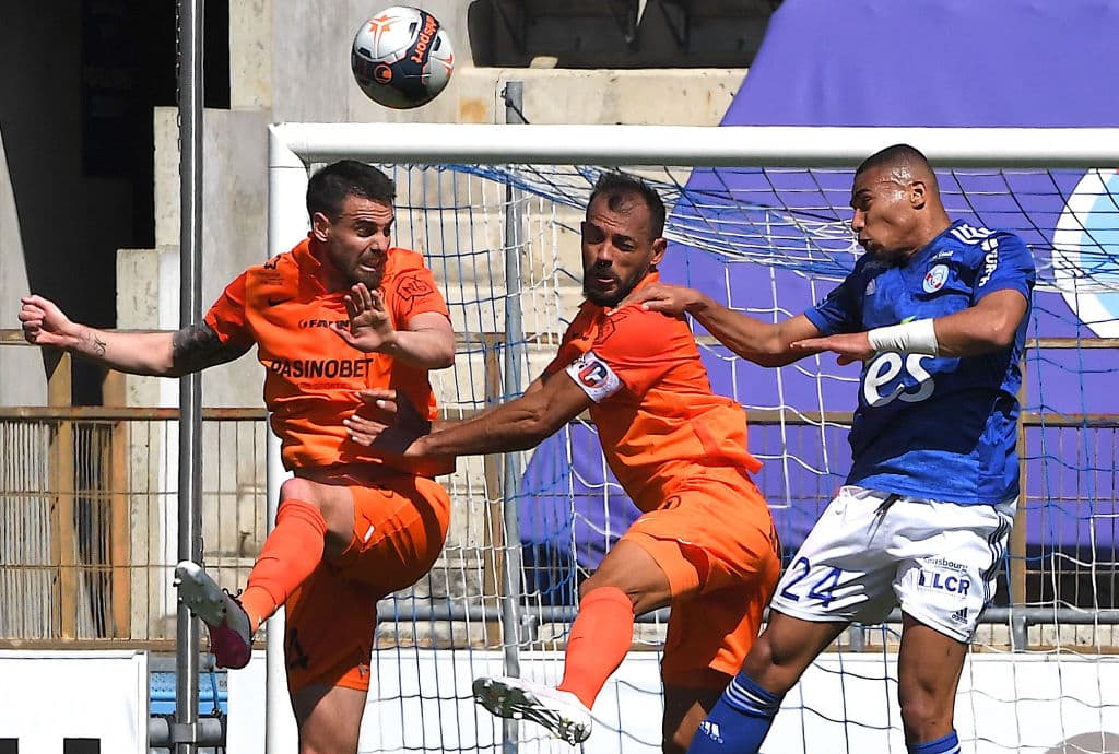 Montpelliers se impone ante Racing Strasbourg 3-2 y suma tres puntos en la fecha 36 de la Ligue 1. Ludovic Ajorque (69') y Kevin Zohi (95') anotaron para los locales, mientras que Gaëtan Laborde hace doblete (36' y 49') y Andy Delort (46') le dan la victoria al equipo visitante.