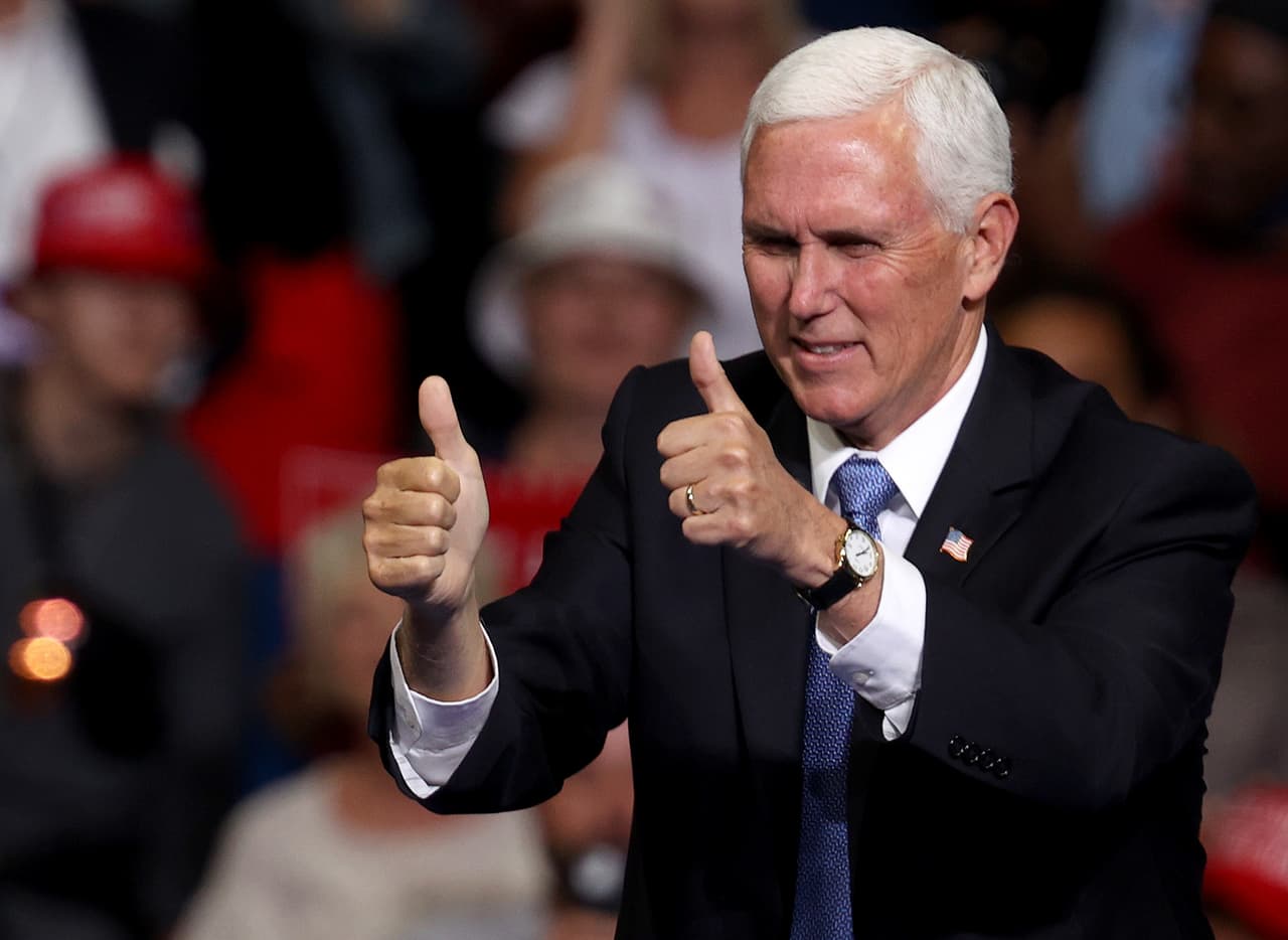 Mike Pence en Tulsa, Oklahoma. 20 de junio de 2020.