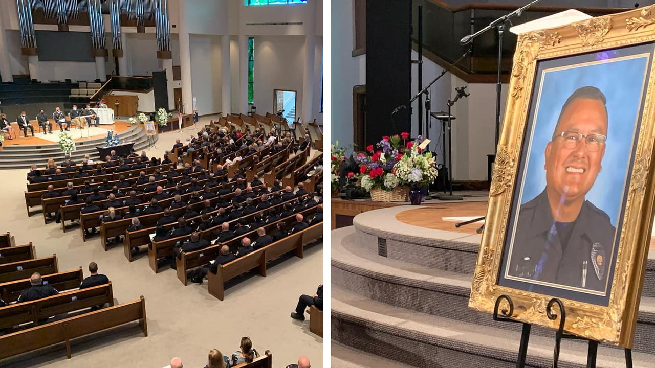 Dan el último adiós a oficial de recursos escolares que murió por complicaciones del coronavirus