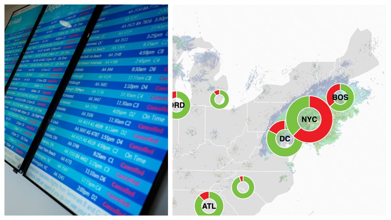 Más de 1,000 vuelos cancelados por la tormenta invernal en los aeropuertos de Nueva York, Boston y DC