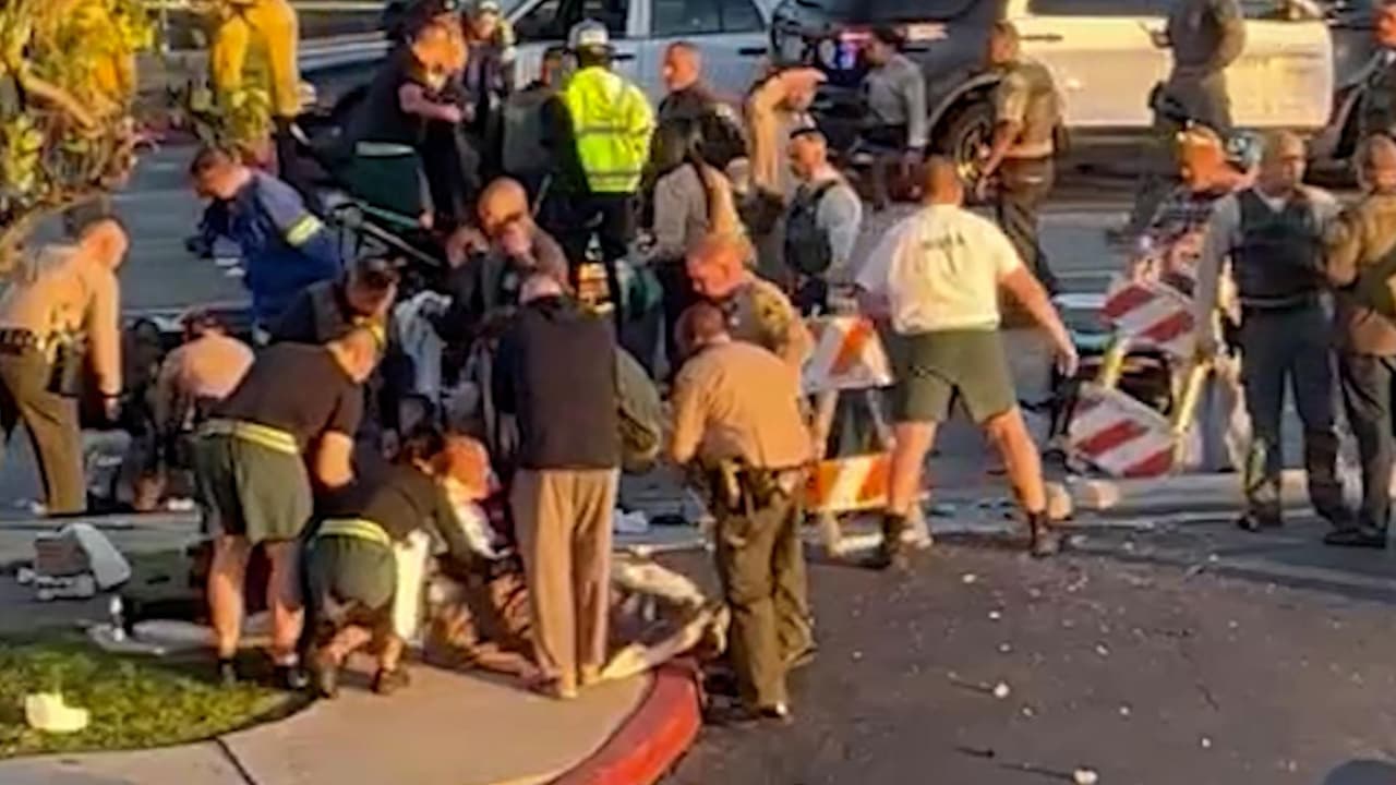 Revelan nuevo video sobre el arrollamiento de 25 cadetes del alguacil de Los Ángeles