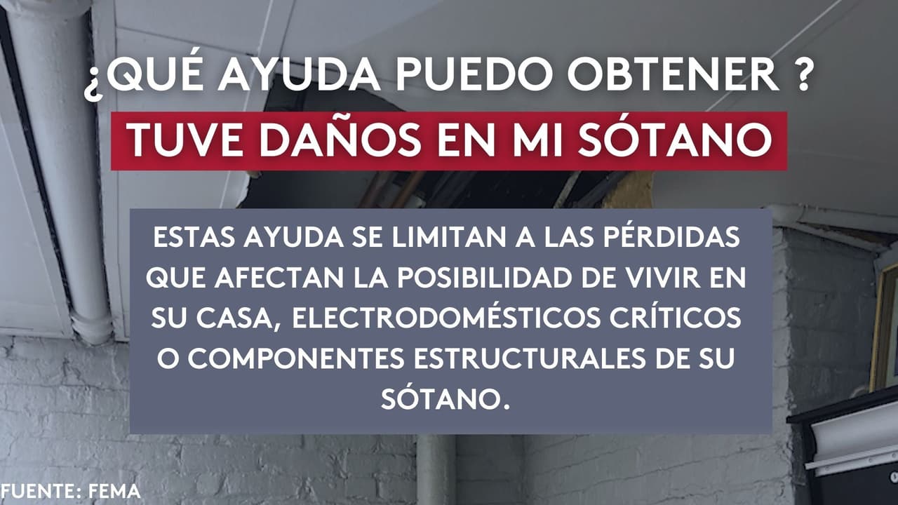 Si tuve daños en mi sótano, ¿qué ayudas puedo obtener?