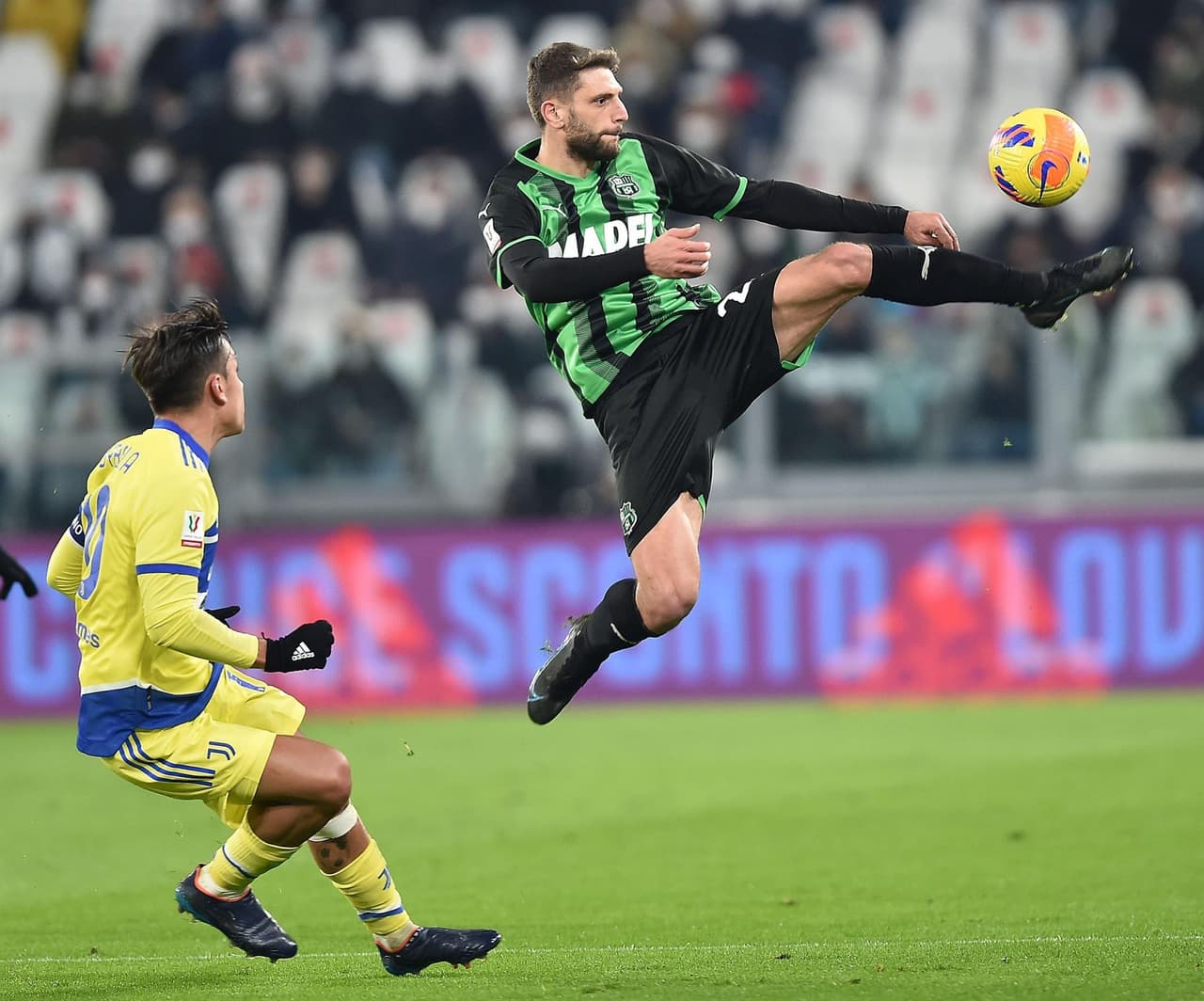 Juventus derrota 2-1 al Sassuolo y es el otro semifinalista de la Coppa Italia. Paulo Dybala y Dusan Vlahovic marcaron la diferencia durante el encuentro. Traore anotó el tanto en solitario para los Neroverdi.