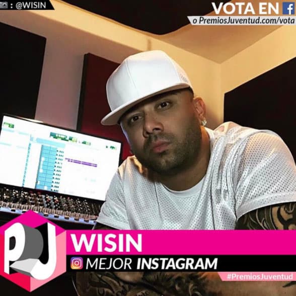 Wisin promovió con sus seguidores que le ayudan a ganar esta categoría en Premios Juventud. ¿Le darás tu voto?